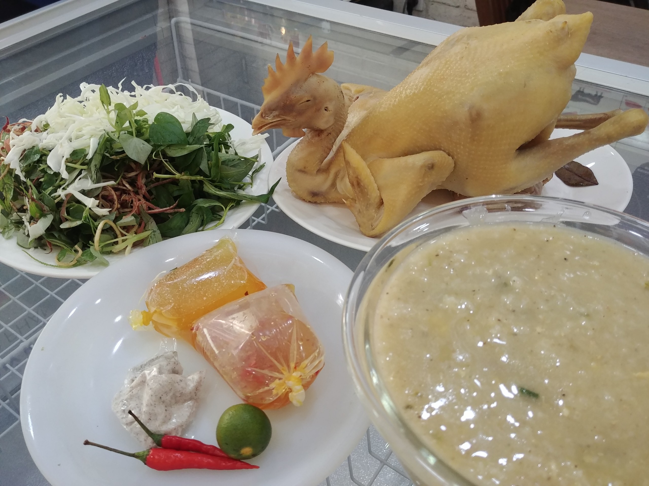Gà Luộc cúng đặc biệt 1,3-1,5kg (Gỏi + Cháo nấm rơm)